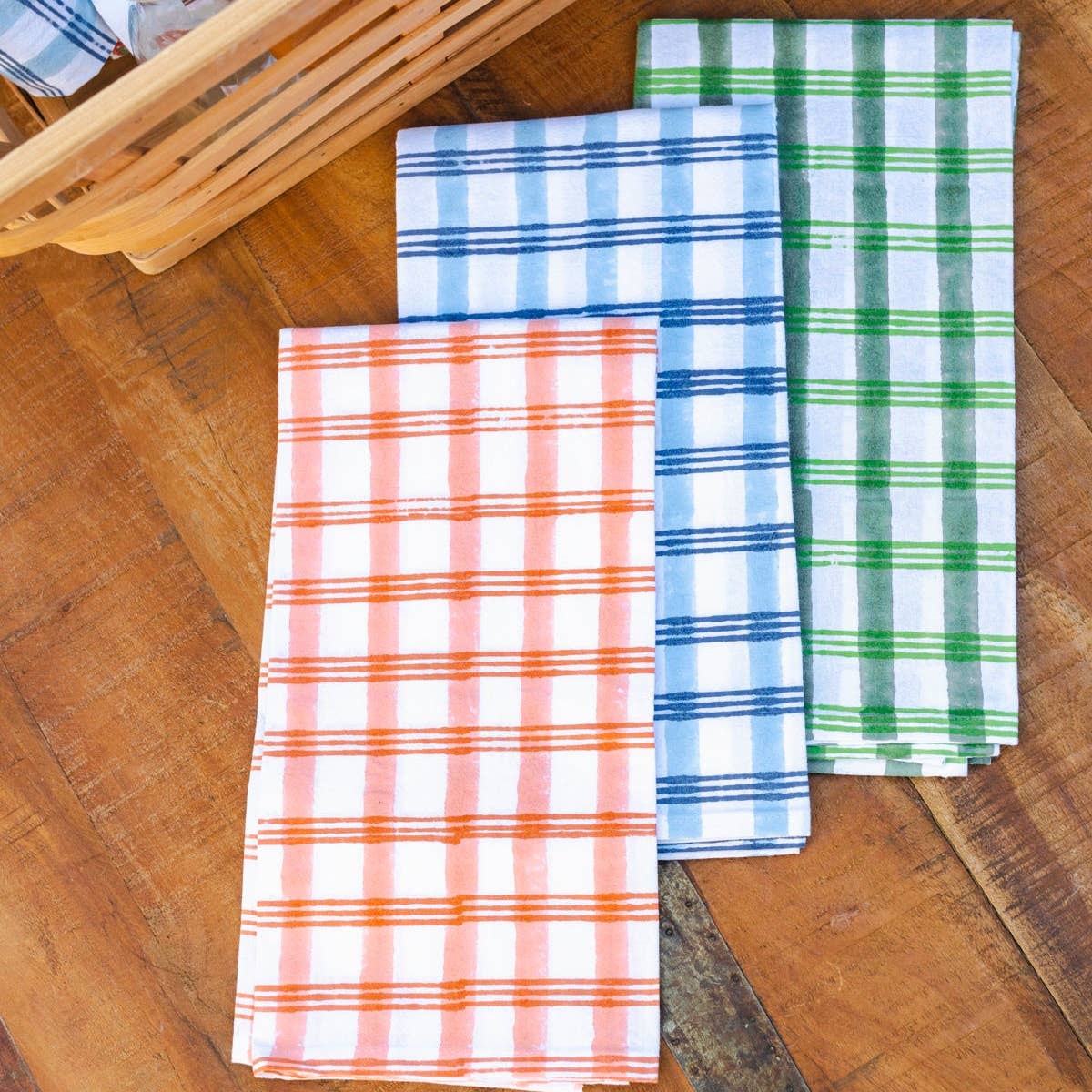 Tea Towel - Plaid, Sage & Vine - Joy