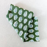 Tea Towel - Poinsettia, Evergreen & Uniform Blue - Joy