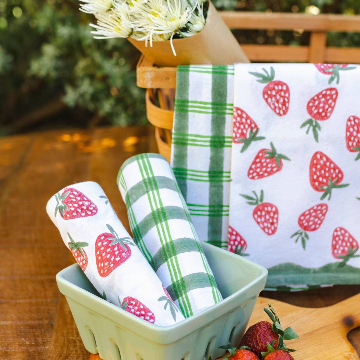 Tea Towel - Strawberry - Joy