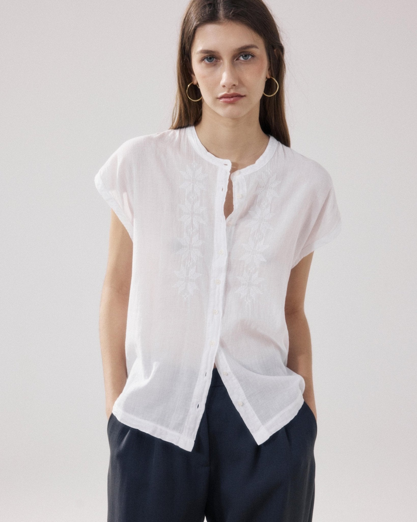 TEZA Shirt - White - Joy