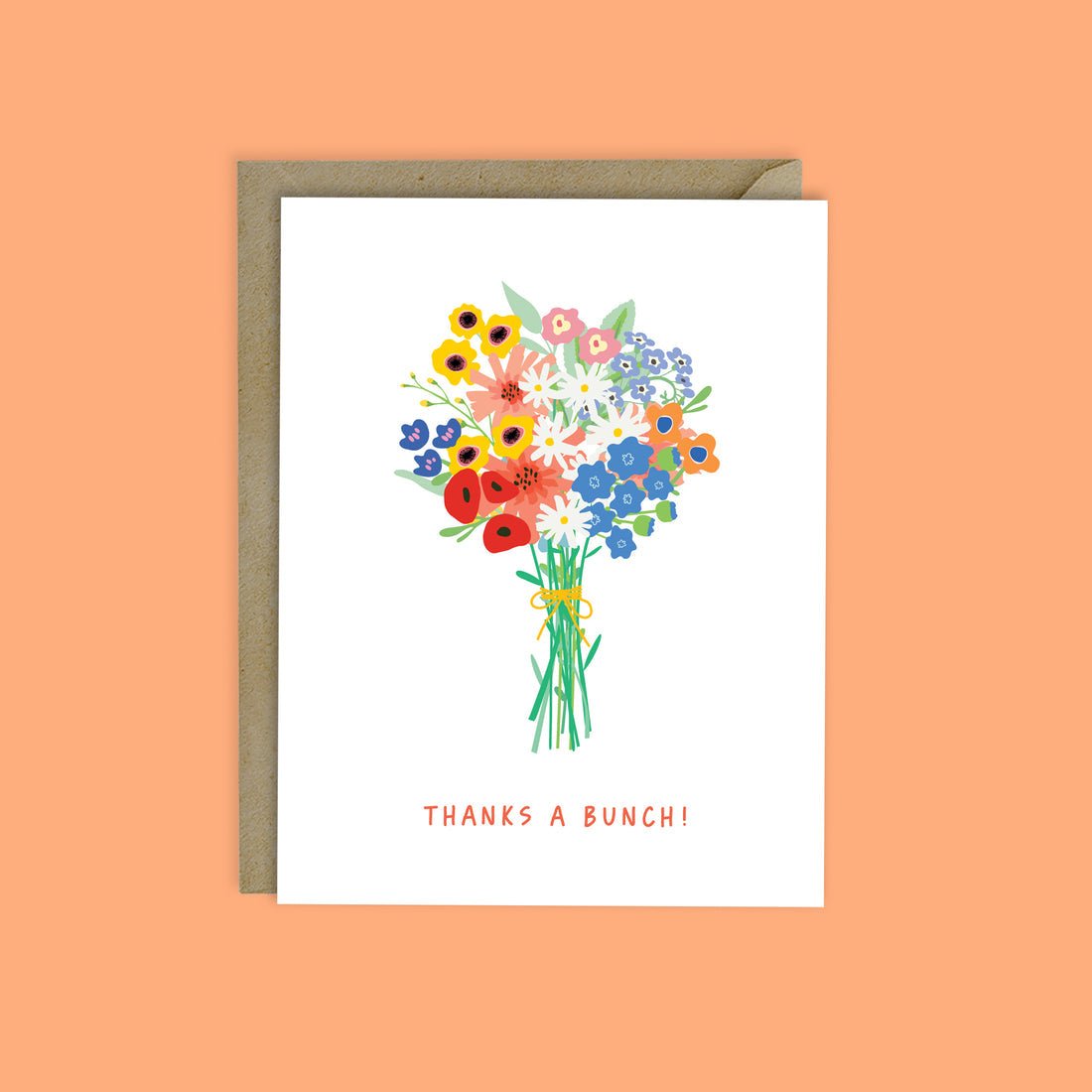 Thanks a Bunch Wildflower Greeting Card - Joy