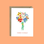 Thanks a Bunch Wildflower Greeting Card - Joy