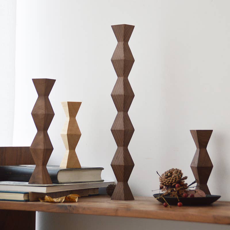 The Endless Column Large Wood Sculpture: Beech - Joy