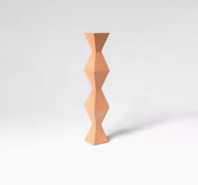 The Endless Column Small Wood Sculpture: Black Walnut - Joy