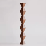 The Endless Column Small Wood Sculpture: Black Walnut - Joy