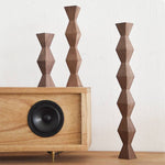 The Endless Column Small Wood Sculpture: Black Walnut - Joy