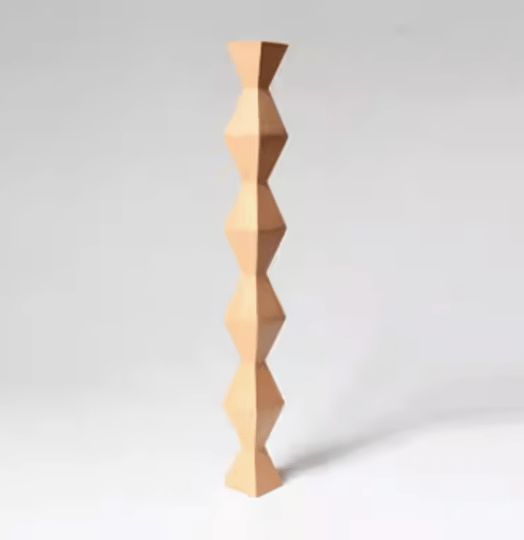 The Endless Column Small Wood Sculpture: Black Walnut - Joy