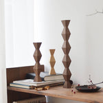 The Endless Column Small Wood Sculpture: Black Walnut - Joy