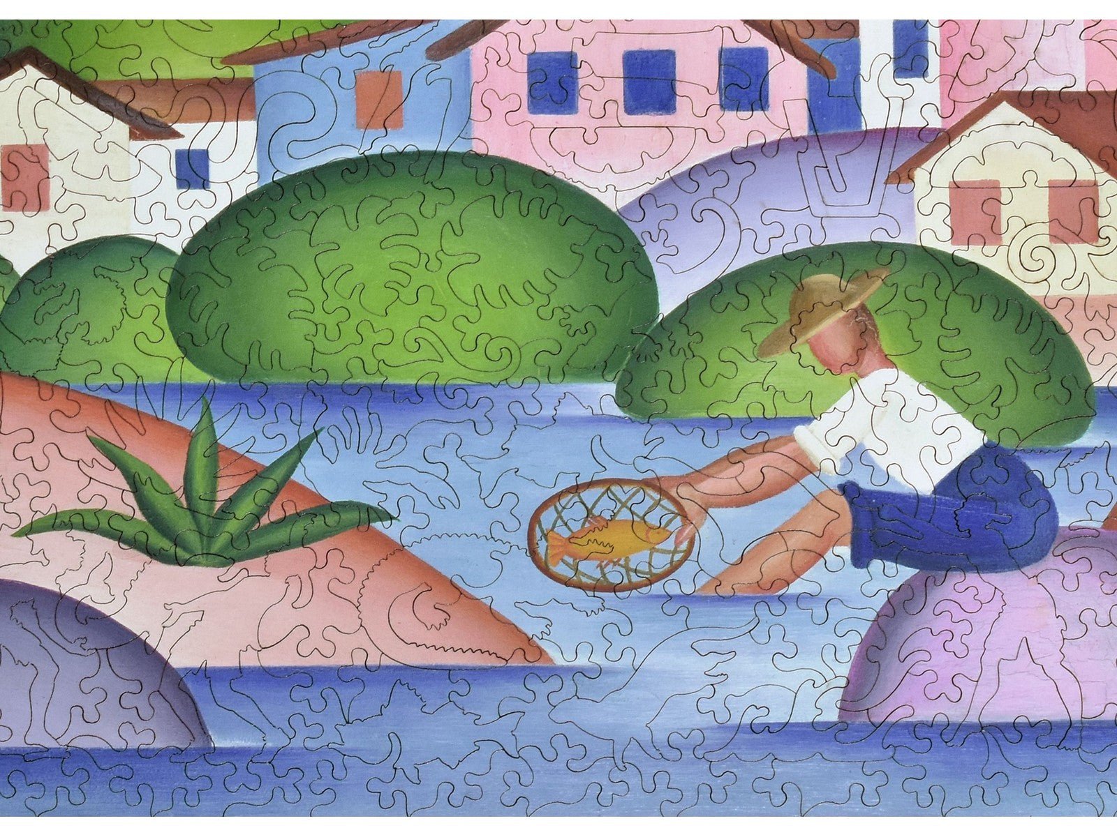 The Fisherman or, Exotic Landscape Puzzle - Joy Gift Shoppe