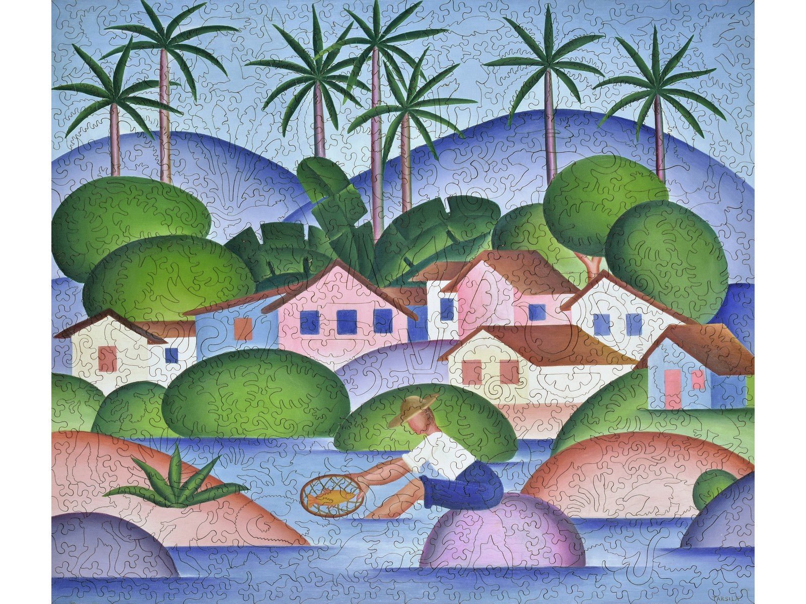 The Fisherman or, Exotic Landscape Puzzle - Joy Gift Shoppe