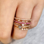 Thin Diamond Halfway Band - Joy Gift Shoppe
