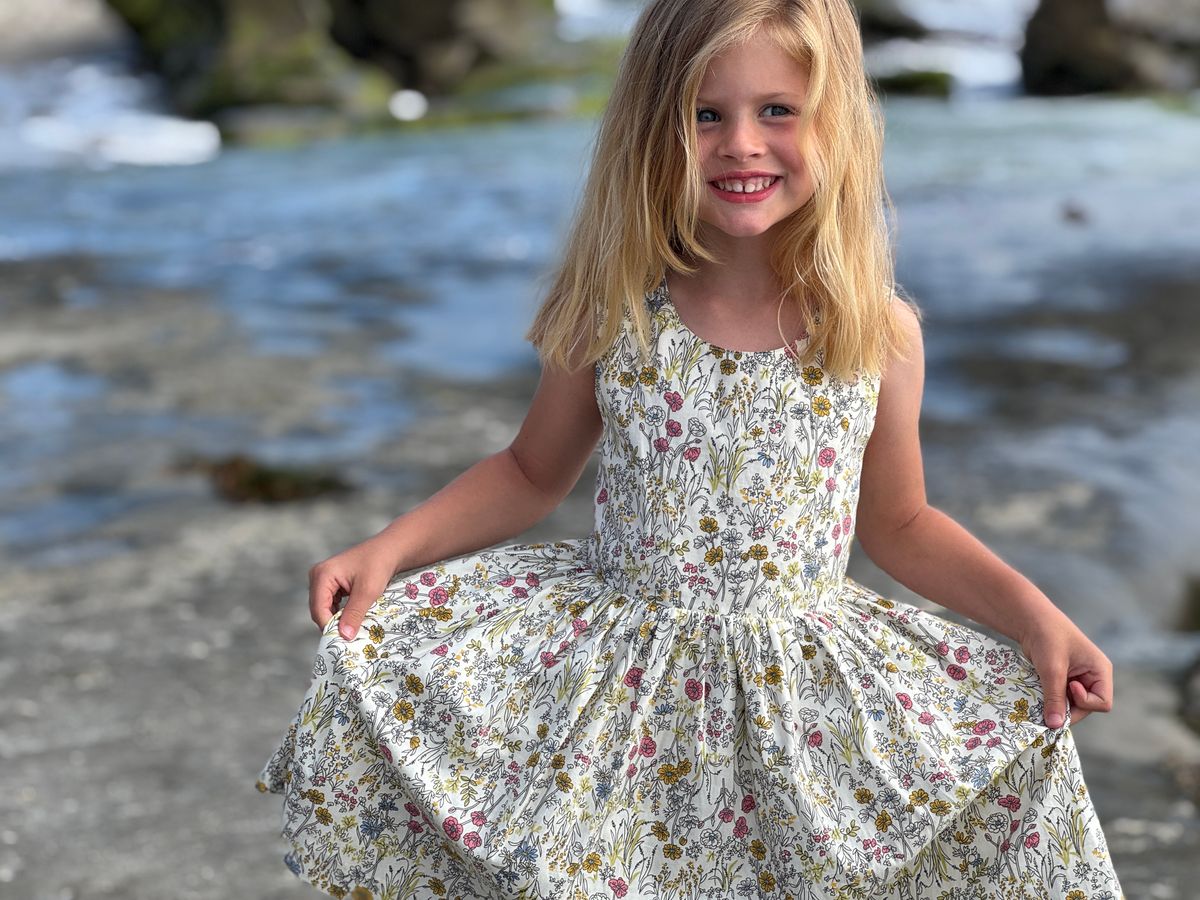 Tilly Dress - Yellow Meadow Floral - Joy