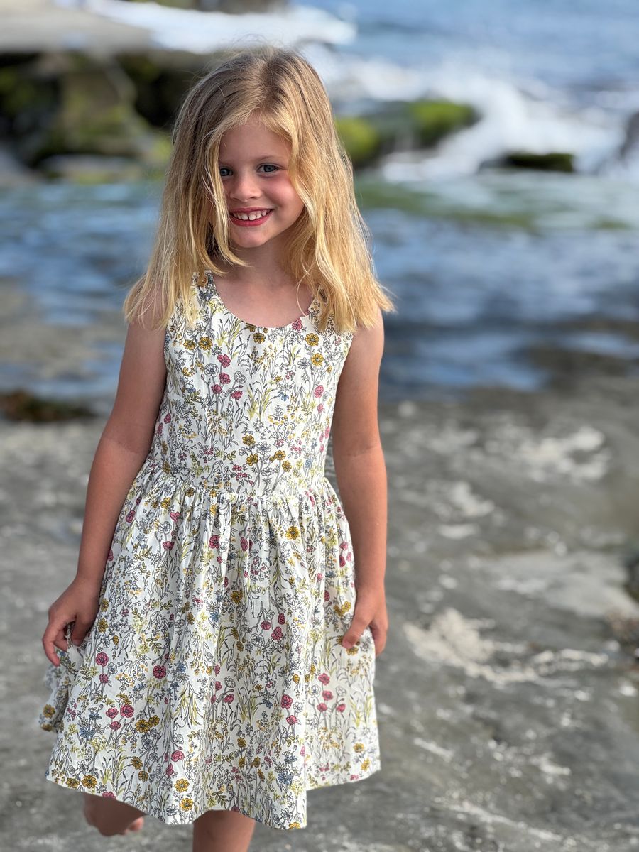 Tilly Dress - Yellow Meadow Floral - Joy