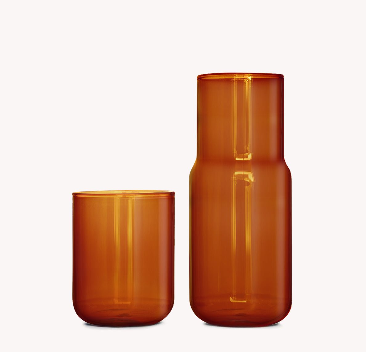 Tinted Glass Carafe - Amber - Joy Gift Shoppe