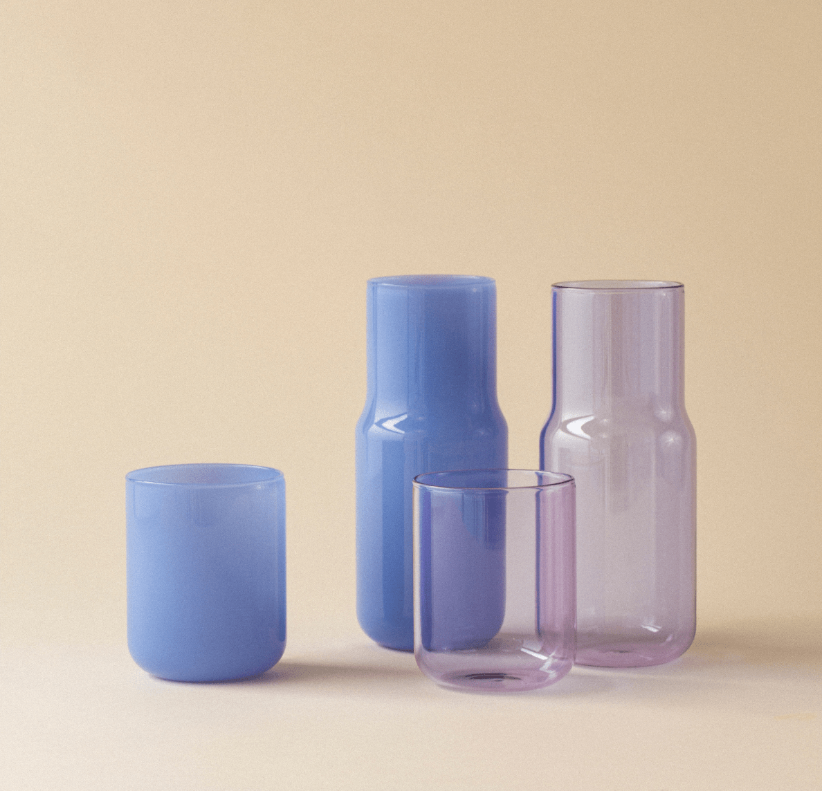 Tinted Glass Carafe - Violet - Joy Gift Shoppe