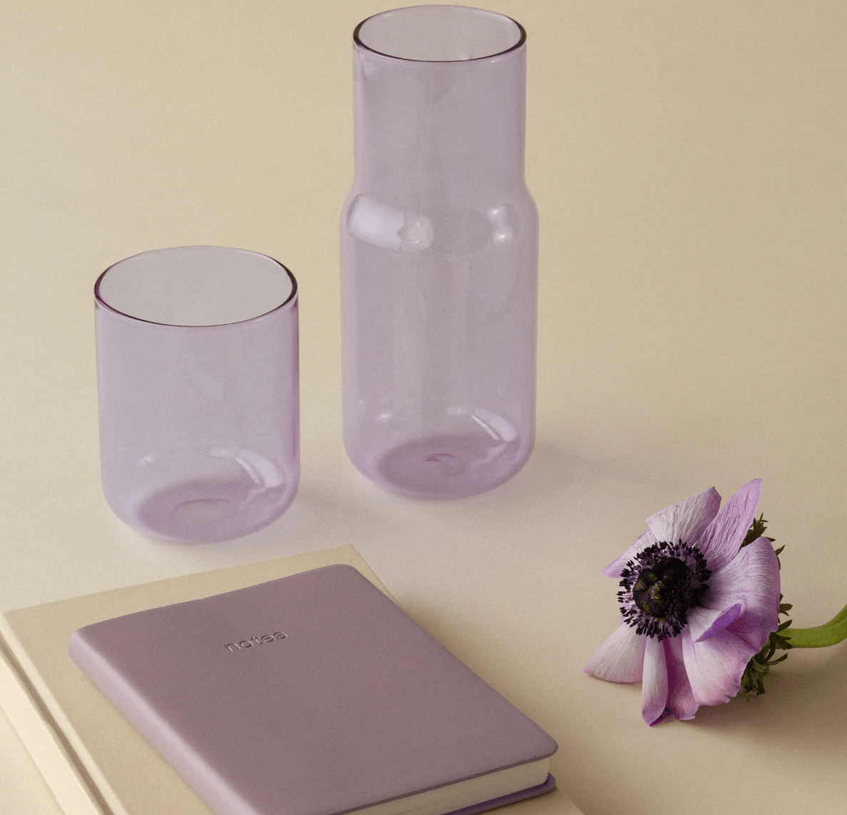 Tinted Glass Carafe - Violet - Joy Gift Shoppe