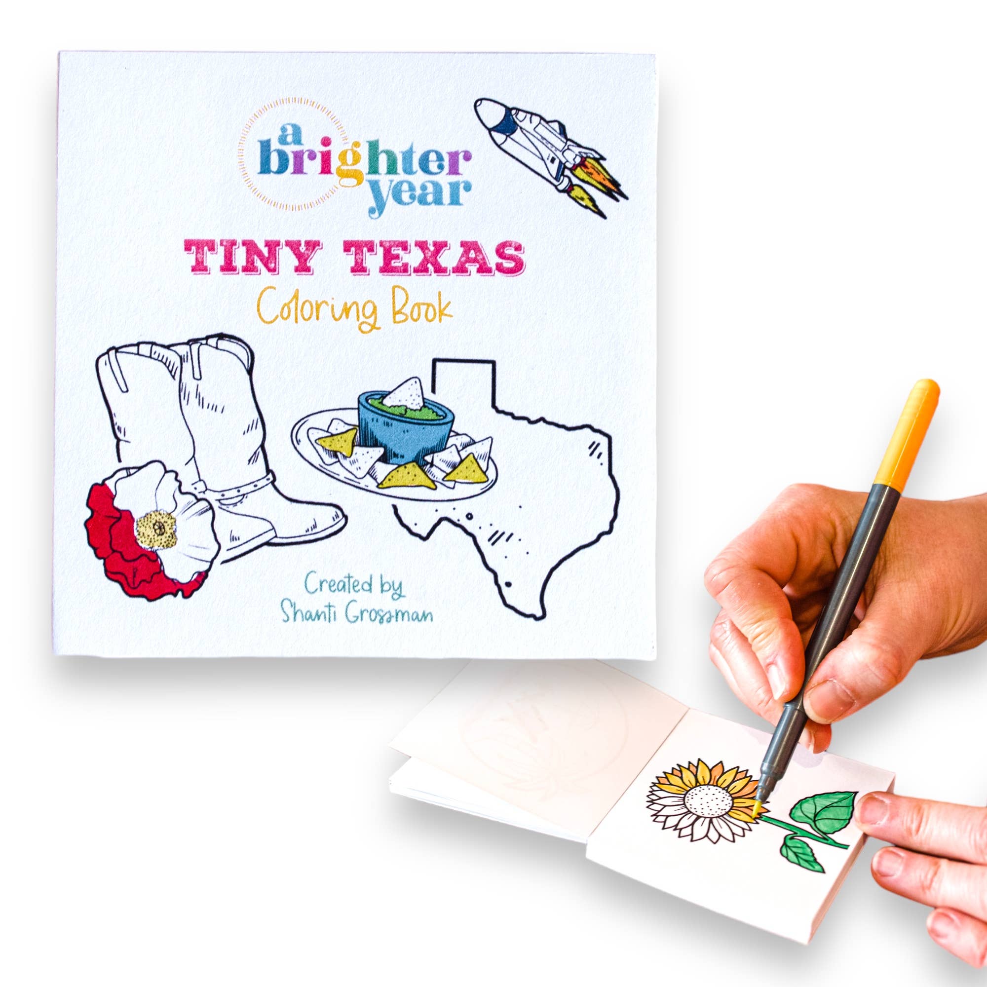 Tiny Texas-Themed Illustrations Mini Coloring Book - Joy Gift Shoppe