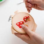 Toadstool Cross Stitch Kit - Red - Joy