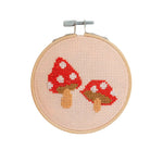 Toadstool Cross Stitch Kit - Red - Joy