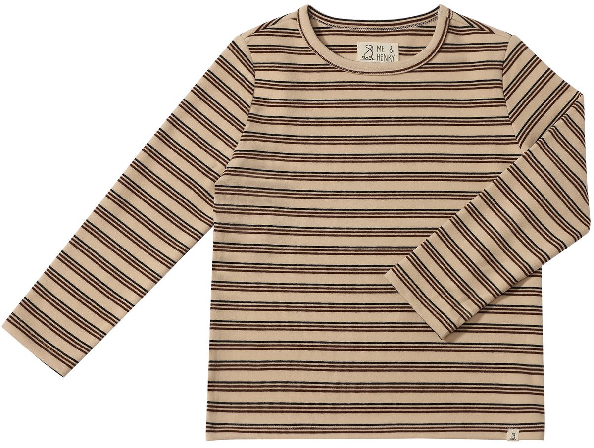 TOBY Brown/Cream Stripe Tee - Boys - Joy