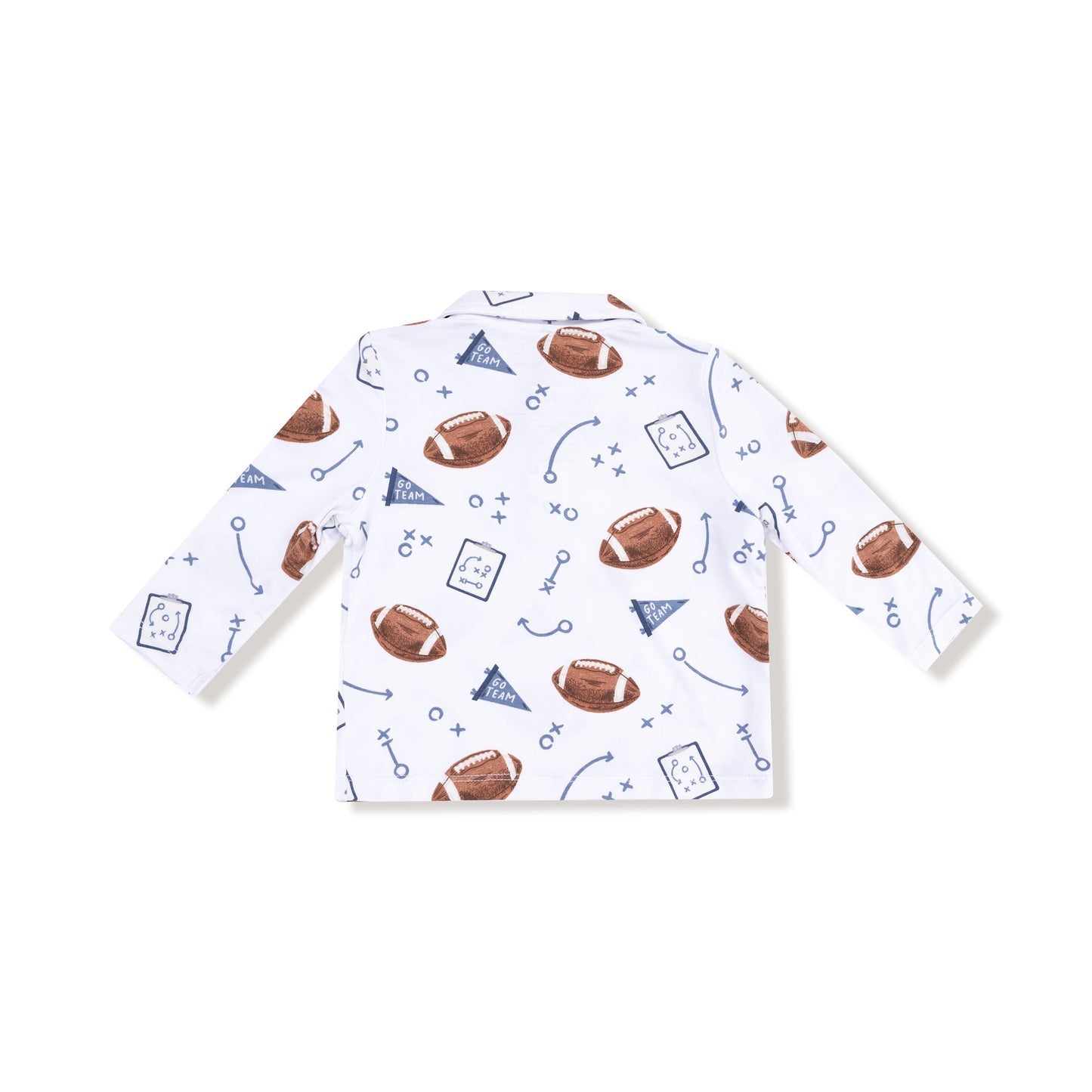 Touchdown Time - Navy Polo LS Shirt - Joy