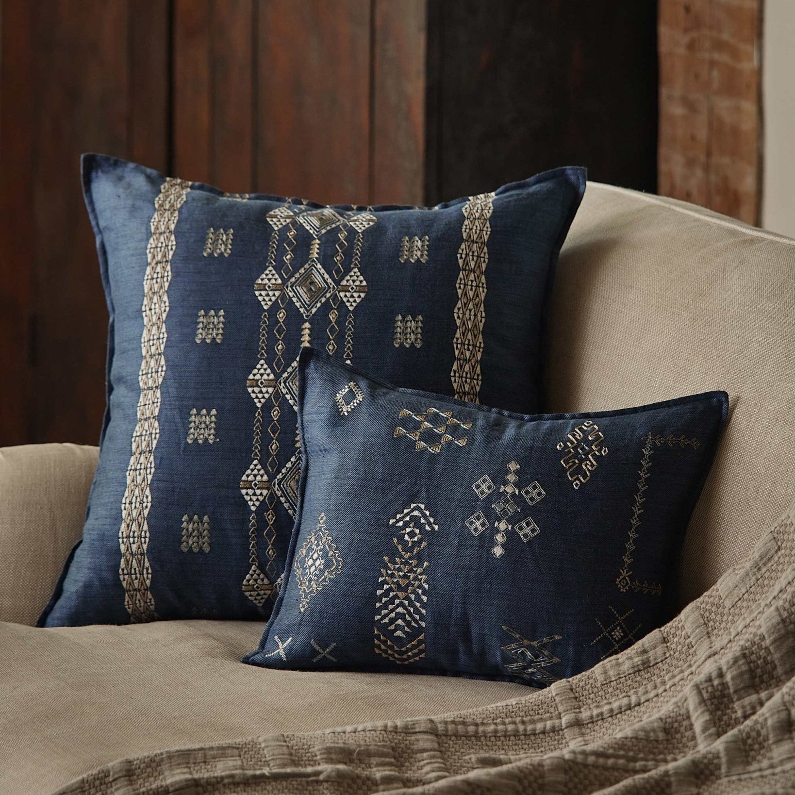 Tumbleweed Indigo Pillow - Joy