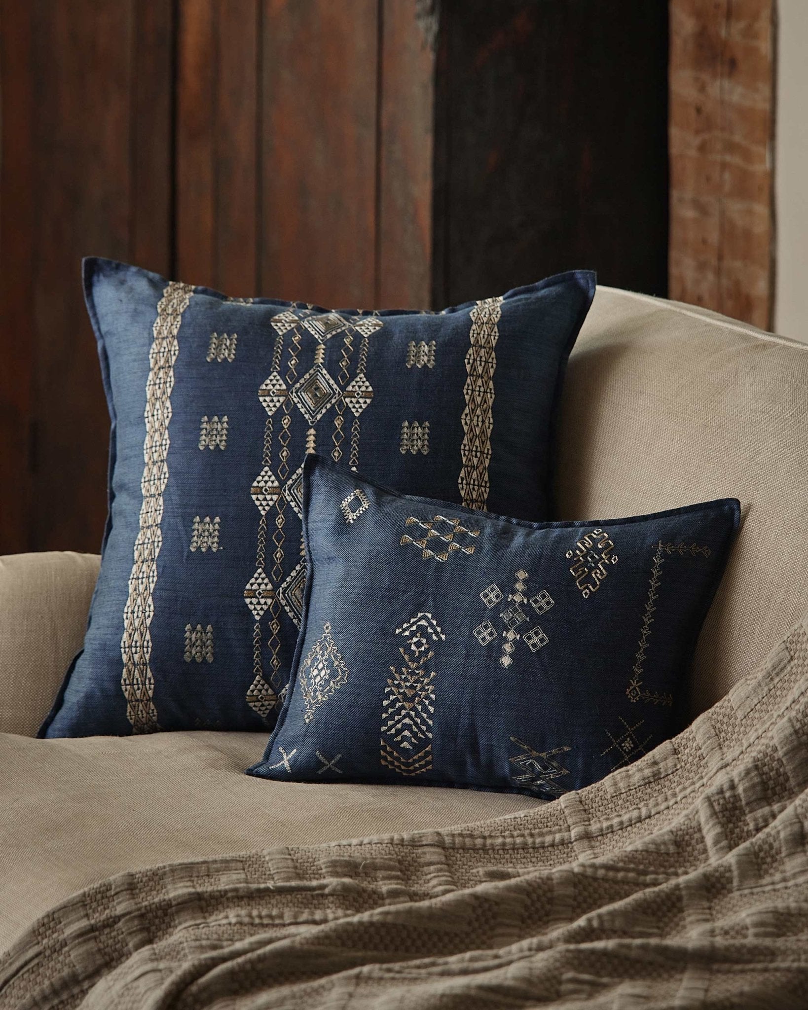 Tumbleweed Indigo Pillow - Joy