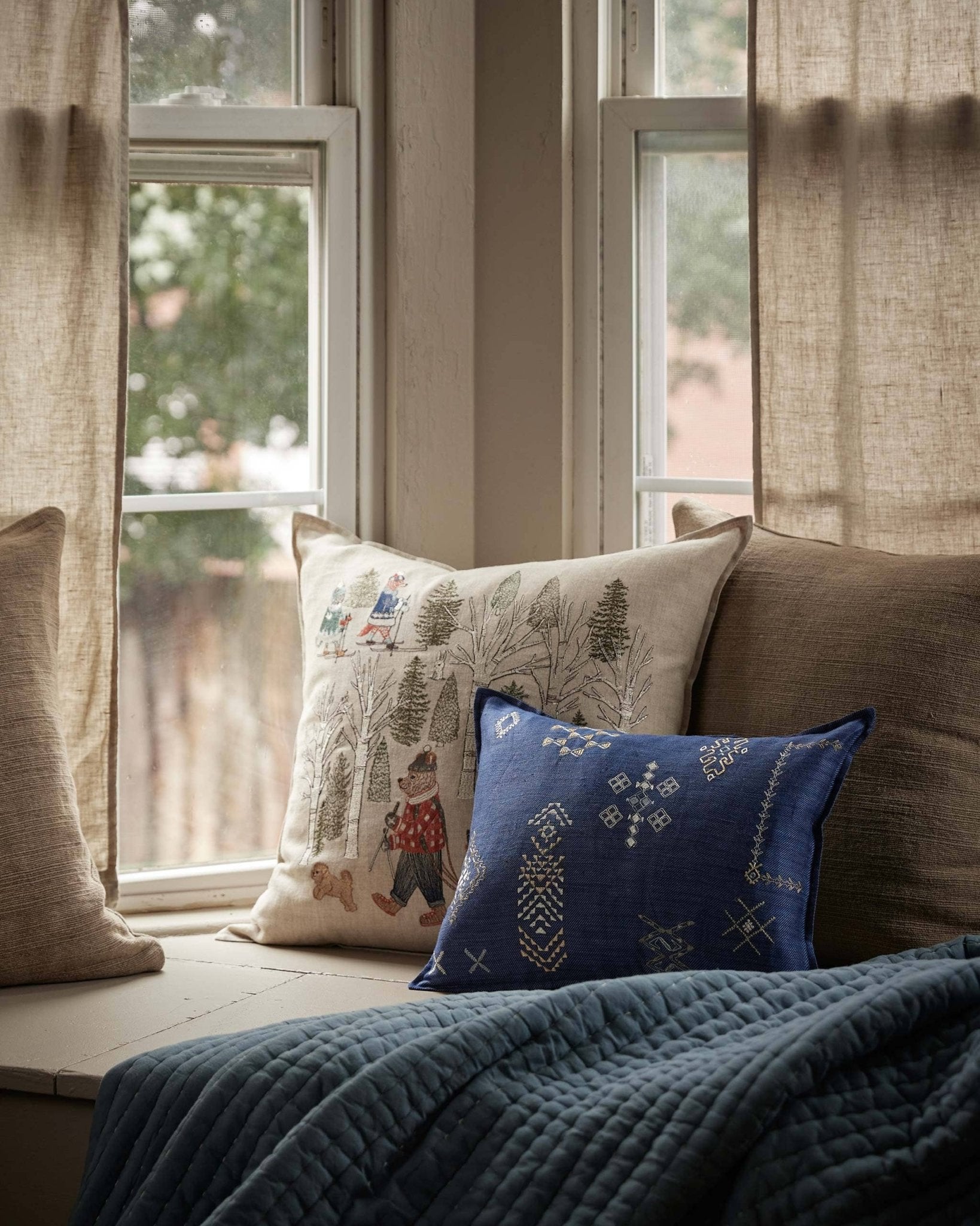 Tumbleweed Indigo Pillow - Joy