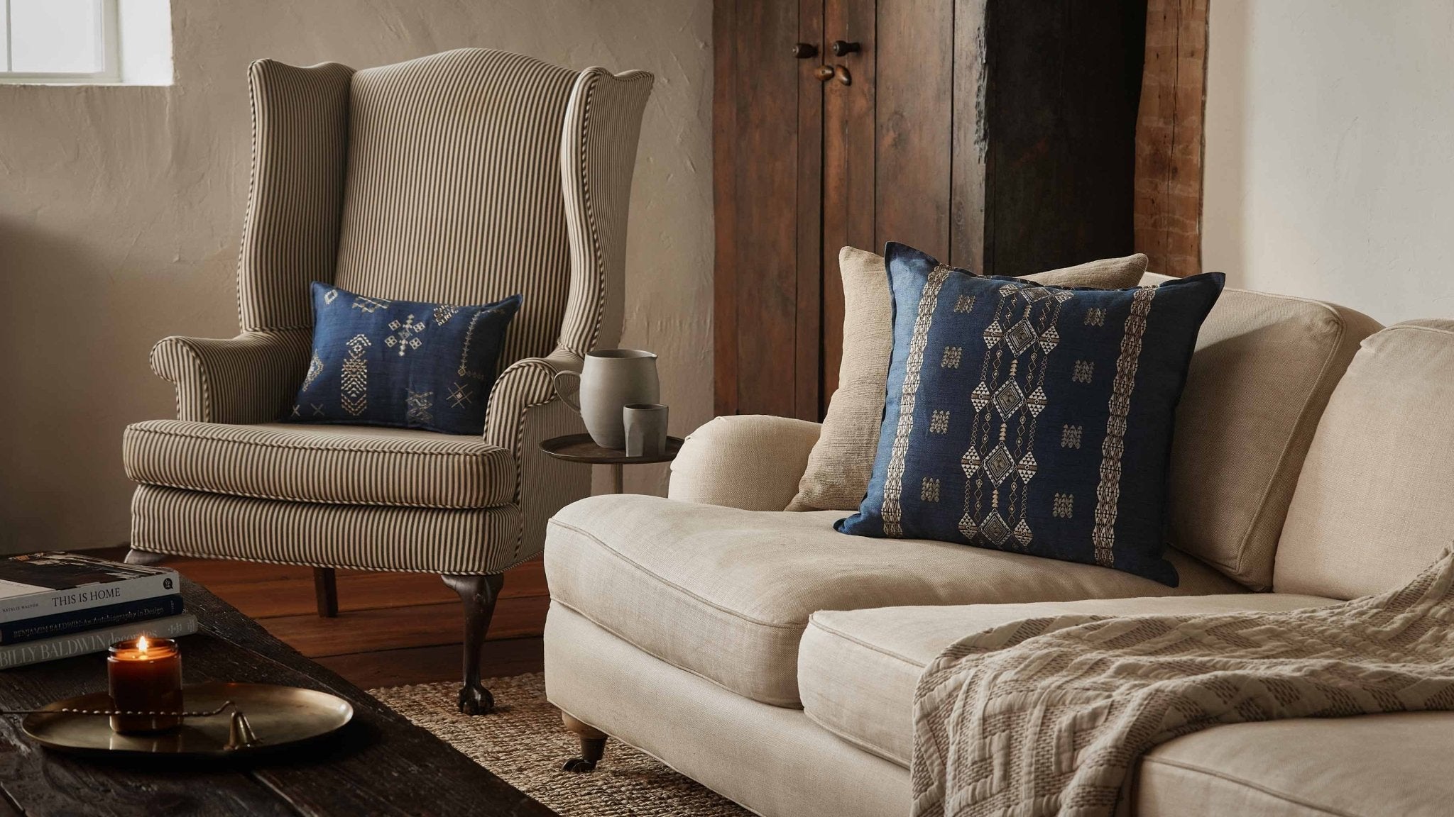Tumbleweed Indigo Pillow - Joy