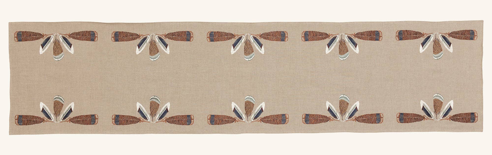 Turkey Feather Border Table Runner - Joy Gift Shoppe