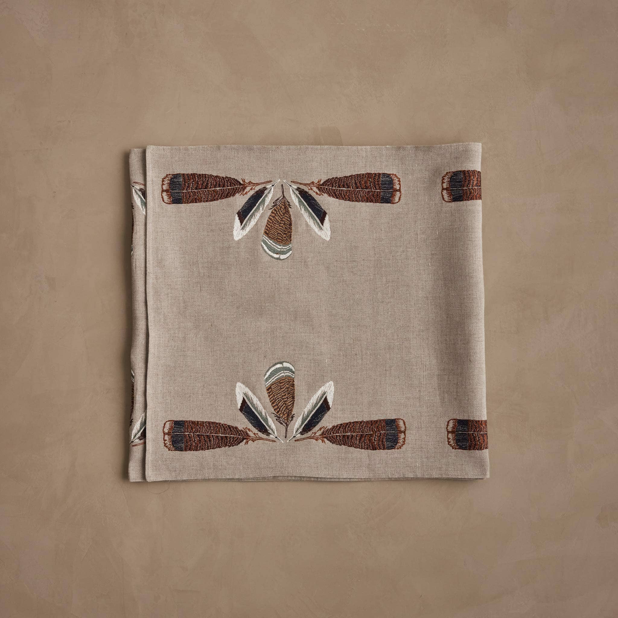 Turkey Feather Border Table Runner - Joy Gift Shoppe