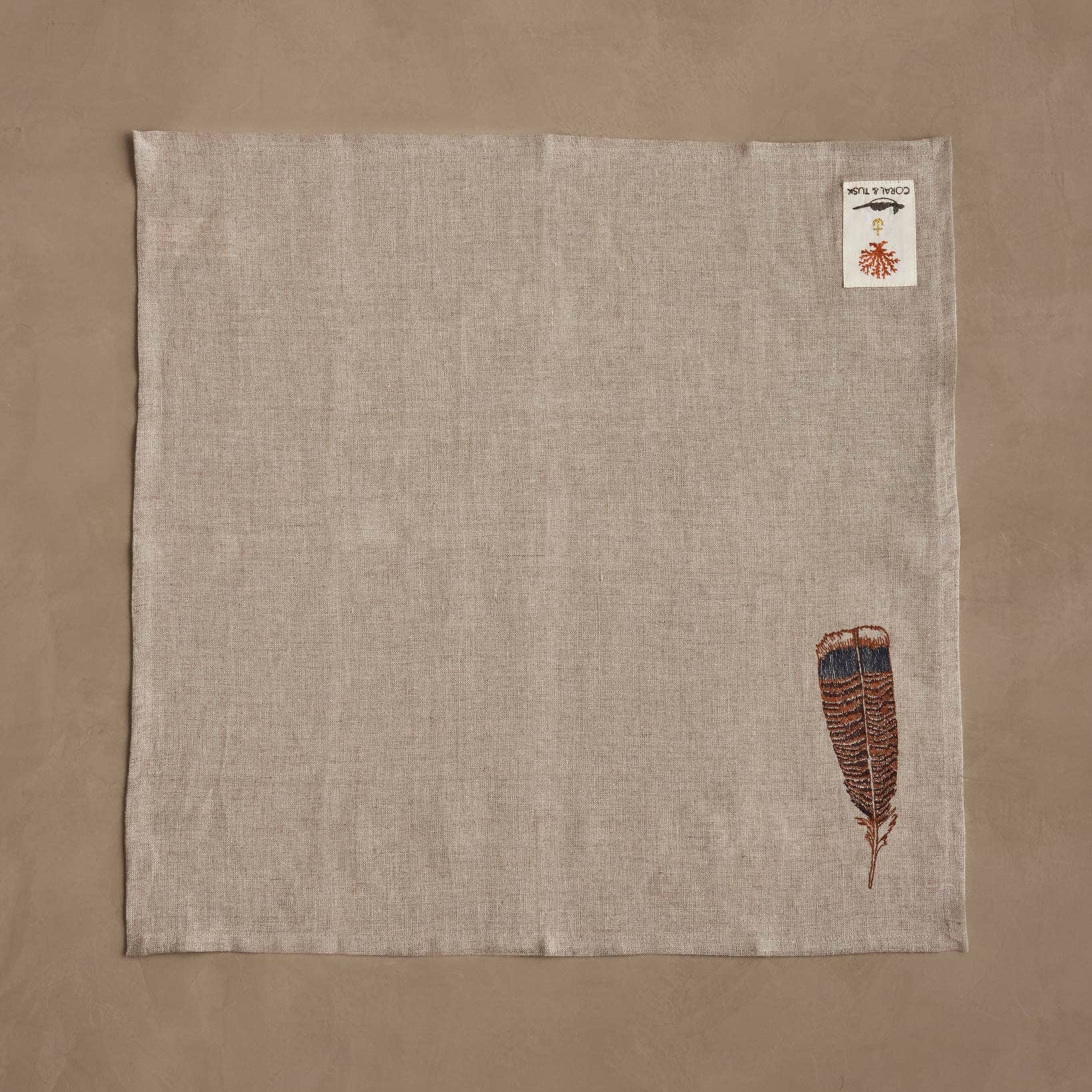 Turkey Feather Dinner Napkin - Joy Gift Shoppe
