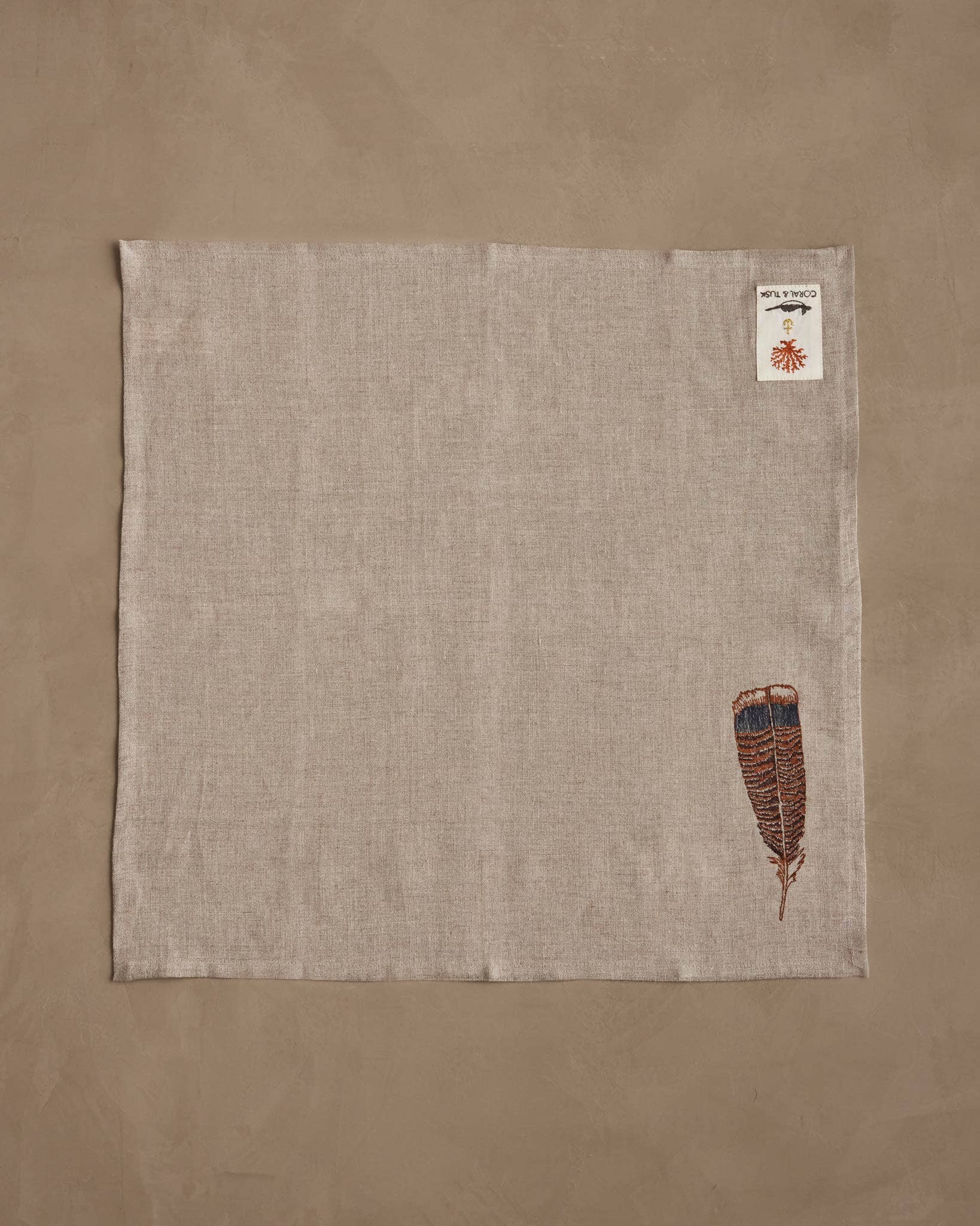 Turkey Feather Dinner Napkin - Joy Gift Shoppe