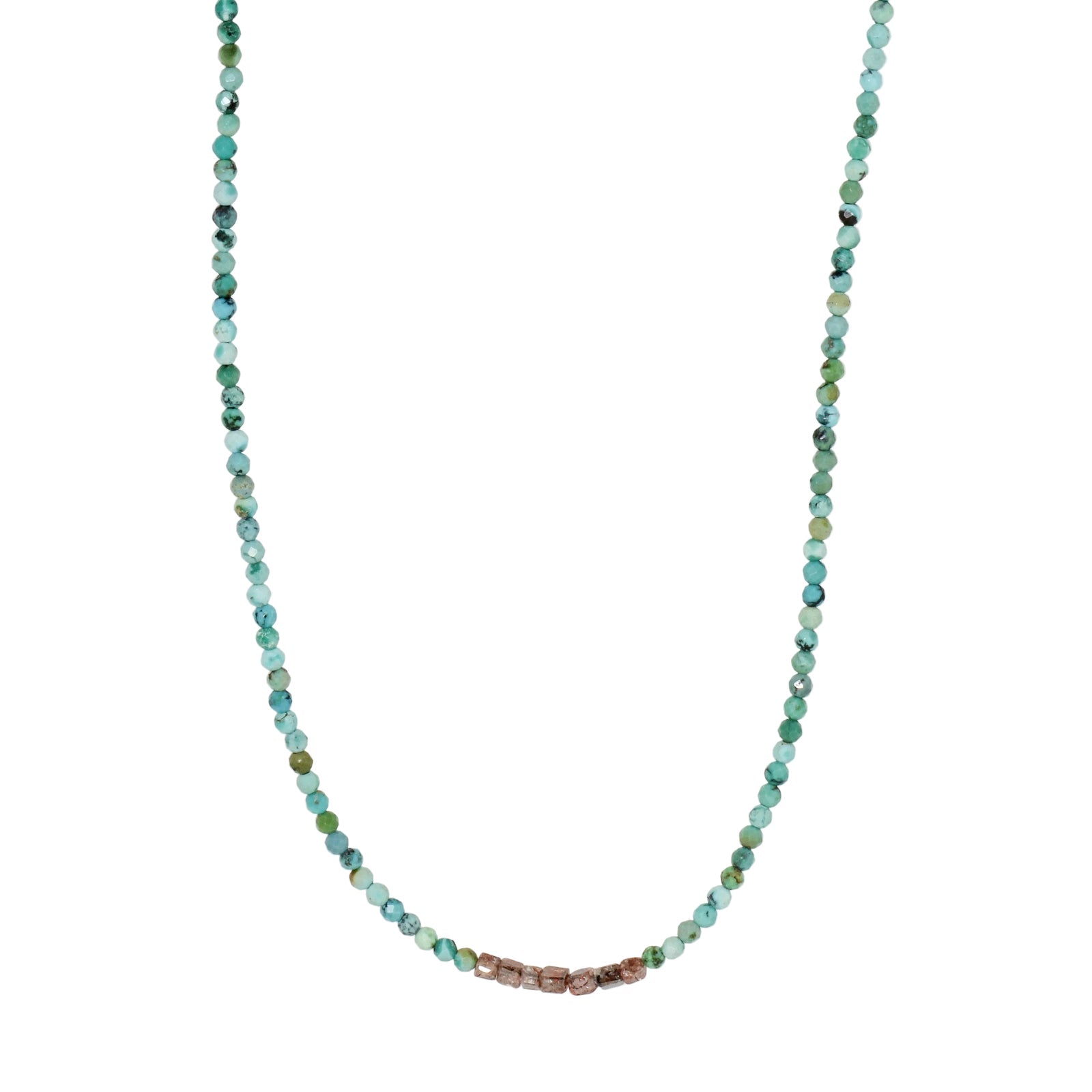 Turquoise + Diamond Beaded Necklace - Joy Gift Shoppe