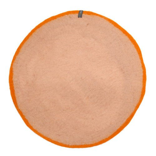 Two - Tone Felt Placemat - Apricot - Nude - Joy