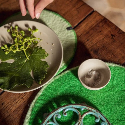 Two - Tone Felt Placemat - Mint - Chlorophyll - Joy
