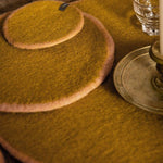 Two - Tone Felt Placemat - Nude - Pistachio - Joy