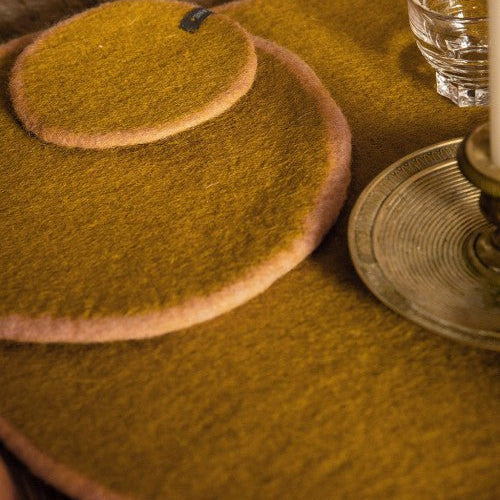 Two - Tone Felt Placemat - Nude - Pistachio - Joy
