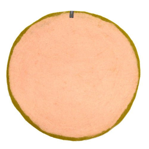 Two - Tone Felt Placemat - Pistachio - Blush - Joy