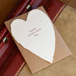 Valentine's Day Greeted Heart Handmade Paper Letterpress: Single - Joy