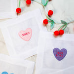 Valentines Heart Cocktail Napkins Set of 6 - Joy