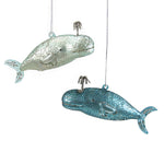 Victorian Whale Ornament - Assorted Light Blue/Dark Blue - Joy