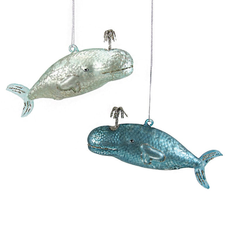 Victorian Whale Ornament - Assorted Light Blue/Dark Blue - Joy