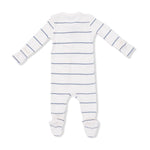 Vintage Stripe 2 Way Zipper Footie - Joy Gift Shoppe