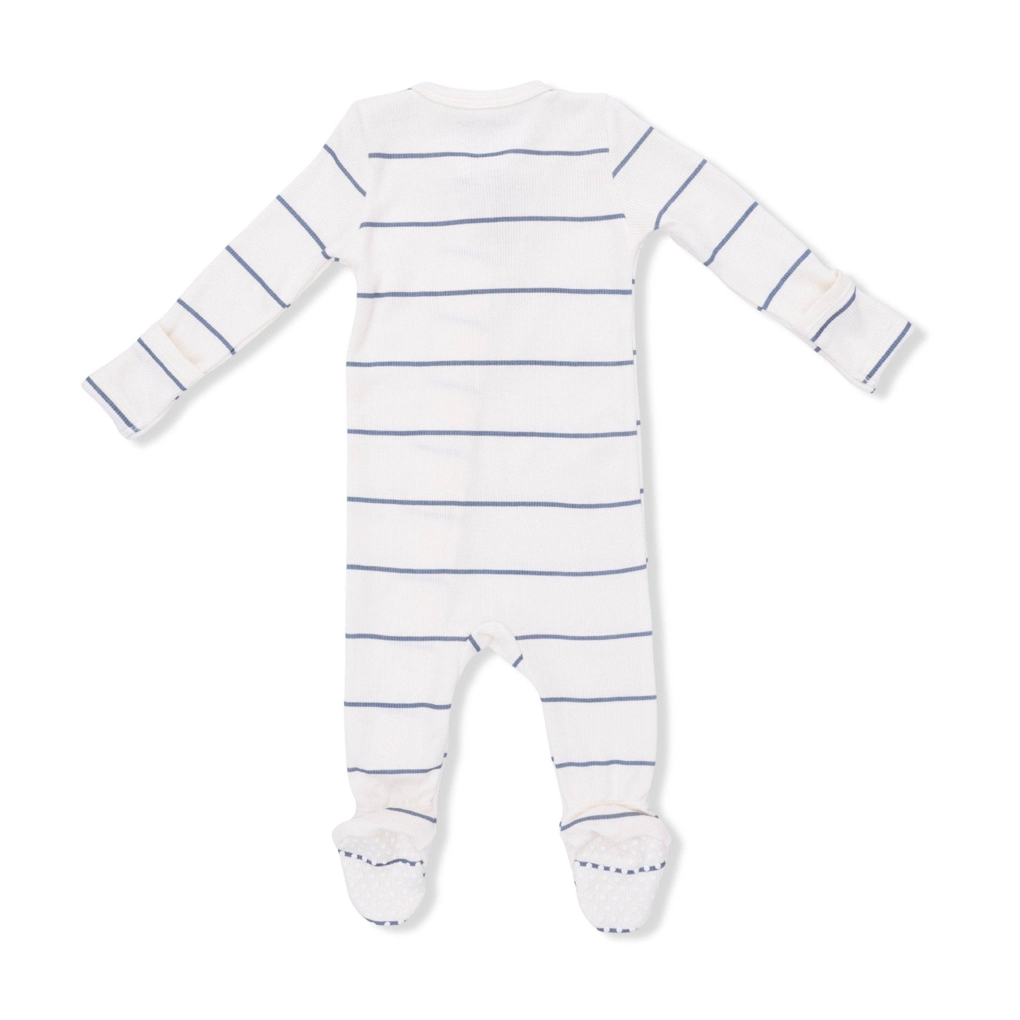 Vintage Stripe 2 Way Zipper Footie - Joy Gift Shoppe