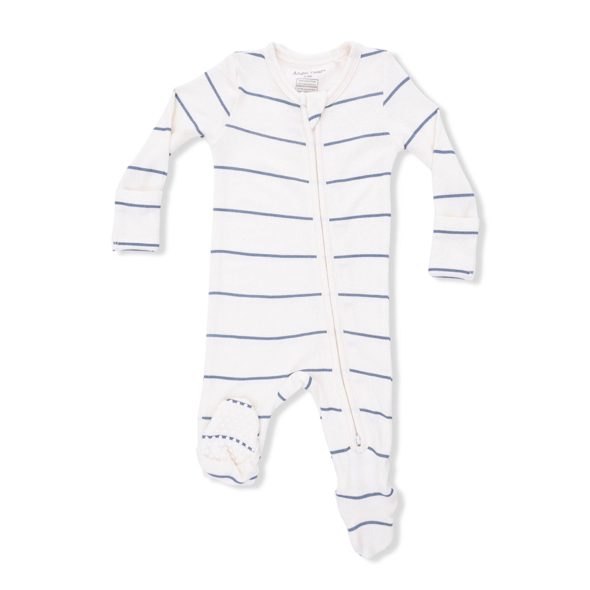 Vintage Stripe 2 Way Zipper Footie - Joy Gift Shoppe