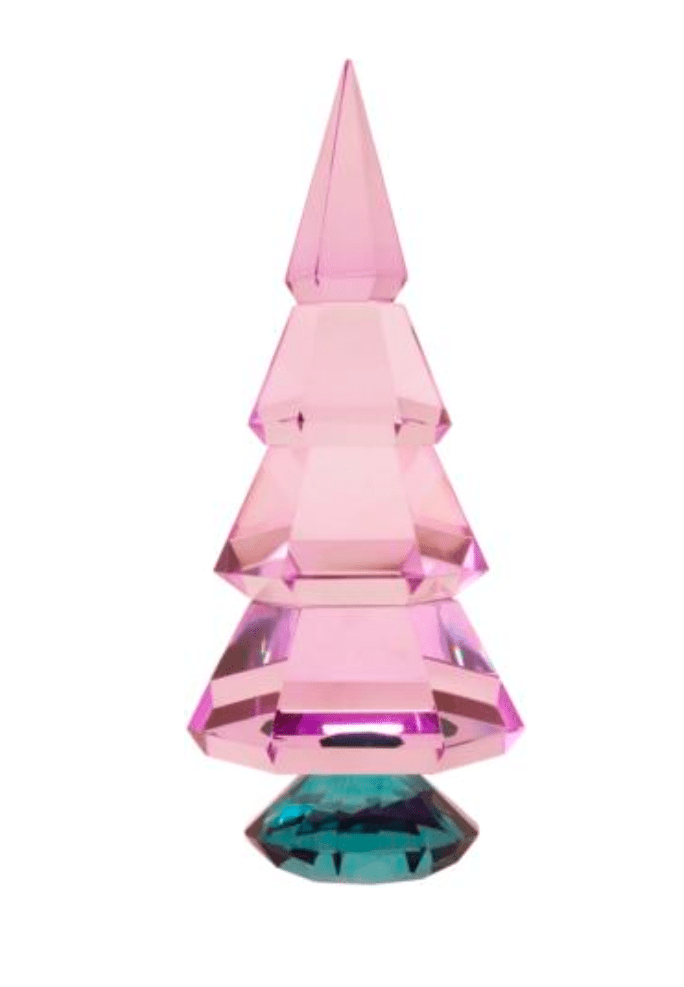 Violet/Petrol Crystal Christmas Tree - Joy