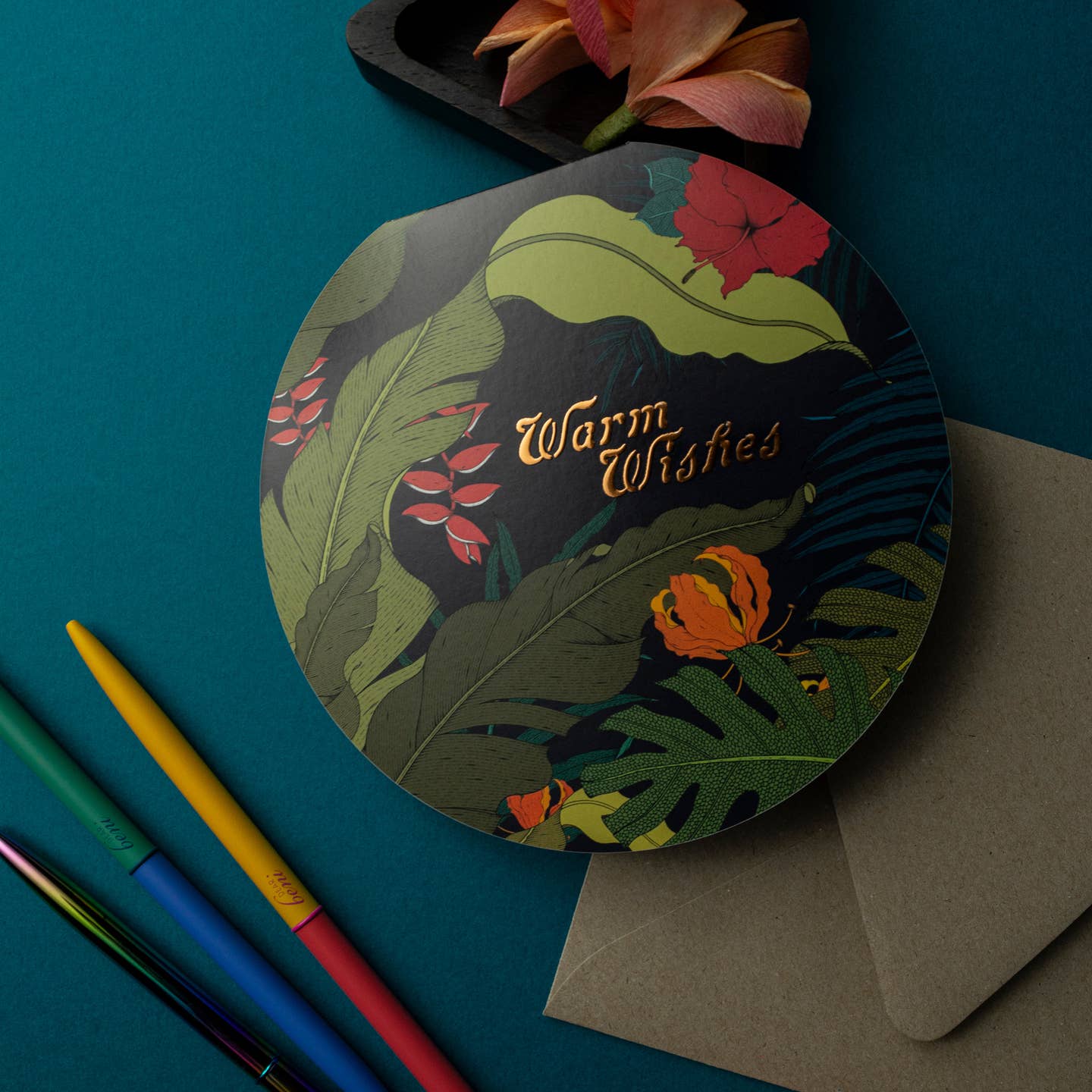 Warm Wishes Clamshell Card - Joy