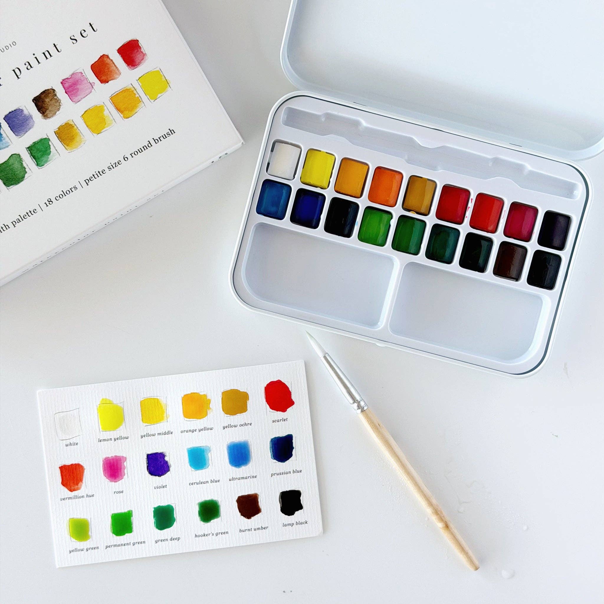 Watercolor Paint Set 18 Colors with Brush - Joy Gift Shoppe