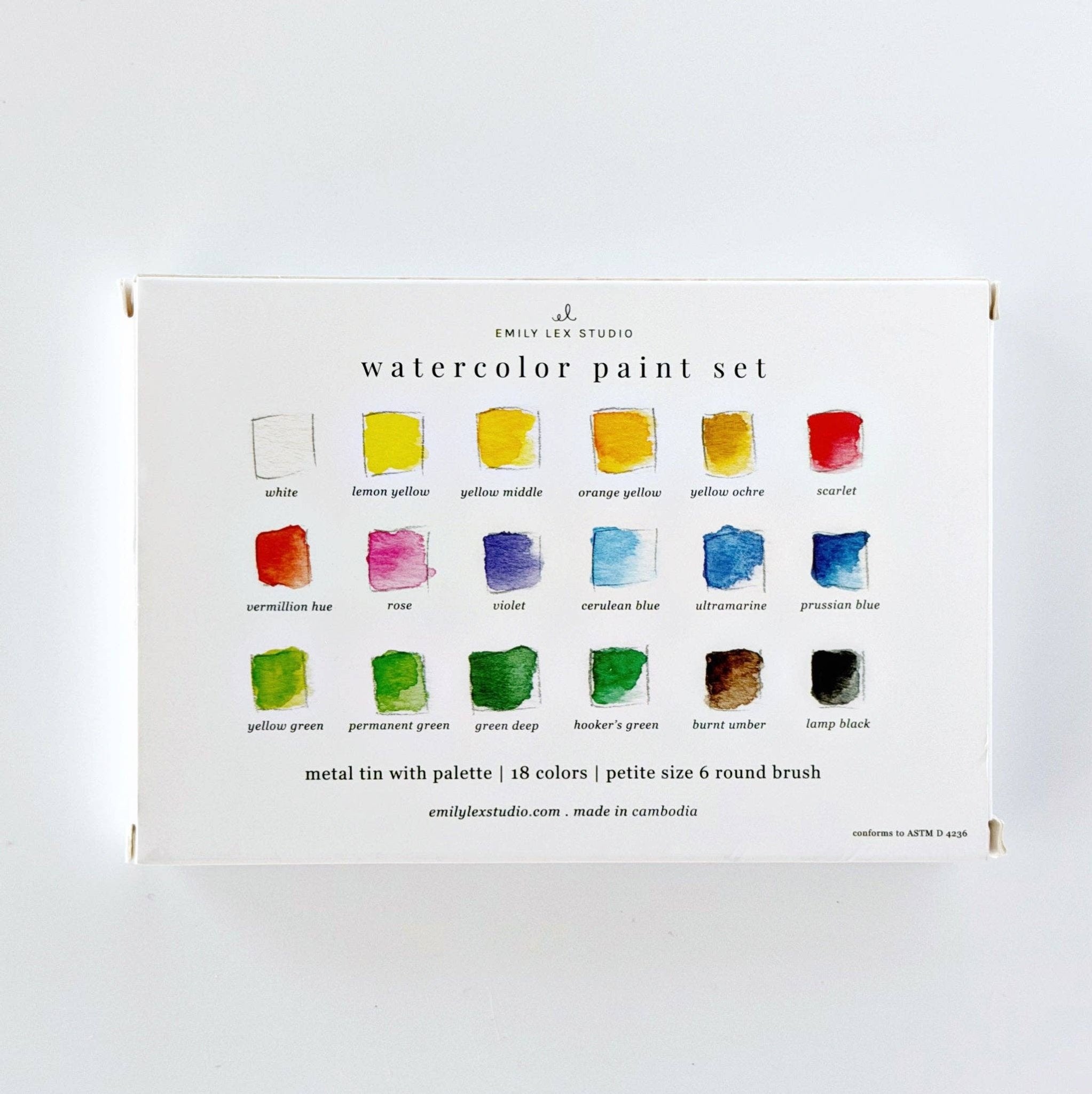 Watercolor Paint Set 18 Colors with Brush - Joy Gift Shoppe
